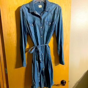 GAP Jean Dress Snap Buttons Top to Bottom